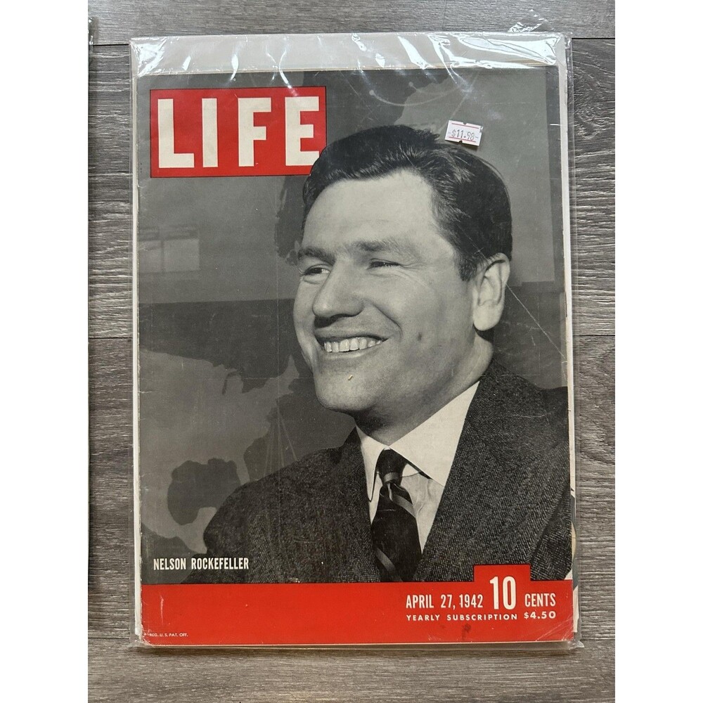 Life Magazine April 27, 1942 Nelson Rockefeller Cover Illustrated News